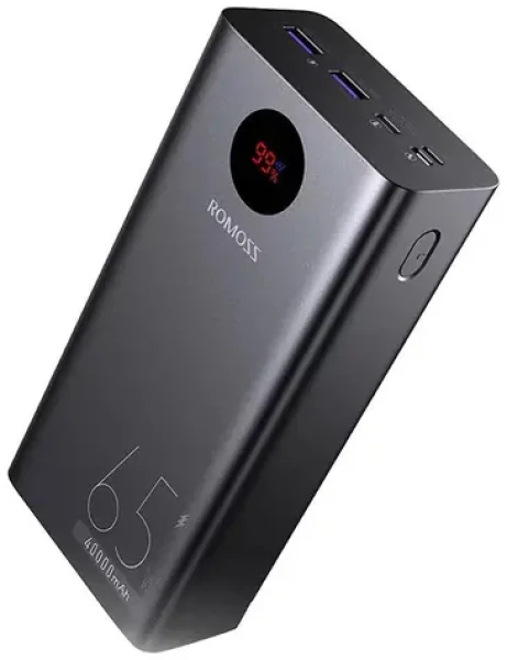 Romoss PEA40 Pro 40000mAh čierna / Powerbanka / 65W / 2x USB-A + 1x USB-C + 1x Lightning + 1x microUSB (PEA40-282-2133H)