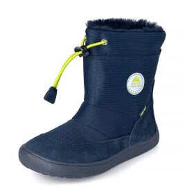 Chlapčenské zimné barefoot topánky PRO-tex HEIKO NAVY - 34
