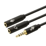 TB Touch Adaptér Jack 3,5mm M - 2x Jack 3,5mm F čierna / Redukcia / Audio (AKTBXAJ0P2J030B)
