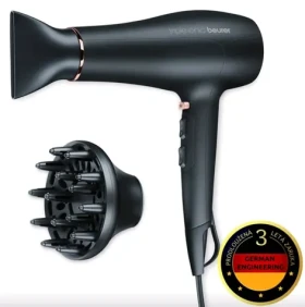 Beurer HC 50 čierna / sušič vlasov / 2200W / 3 teploty / 2 rýchlosti / objemový difuzér (HC 50)