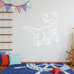 Veselá Stena Samolepka Dinosaurus Farba: béžová, Veľkosť: 60 x 56 cm