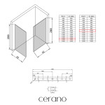 CERANO - Sprchová zástena Walk-in Crystal TL/P - 8 mm - bezvzperový systém - zlatá, transparentné sklo - 150x110x200 CER-8050BD5650
