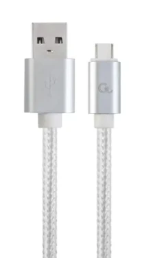Gembird CCB-MUSB2B-AMCM-6-S USB-C kábel 1.8 m strieborná / USB 2.0 A(M) - USB-C(M) (CCB-MUSB2B-AMCM-6-S)