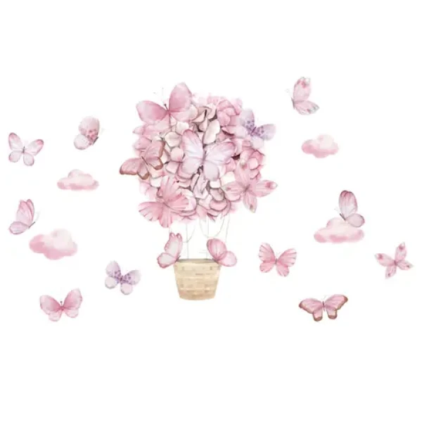 Sipo Nástenné samolepky do detskej izby, Pink Butterflies (SPWS63029)