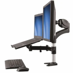 StarTech Rameno pre monitor a notebook čierna / Rameno pre monitor / 15-27" / nosnosť 8 kg / rotácia 360° (ARMUNONB)