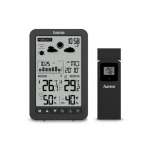 HAMA Ko Samui čierna / meteostanica / teplota / vlhkosť / tlak / počasie / fáza mesiaca / príliv / odliv (222219)