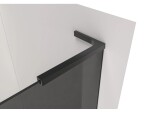 CERANO - Sprchová zástena Walk-in Onyx L-pravá vzpera - 8 mm - čierna matná, grafitové sklo - 60x200 CER-8050BD944
