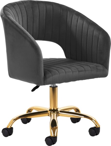 Activeshop 4Rico kreslo obrotowe QS-OF212G aksamit sivé