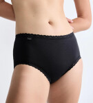 SLOGGI - midi nohavičky 24/7 Cotton Lace: mäkká bavlna a jemná čipka Sloggi BLACK 44