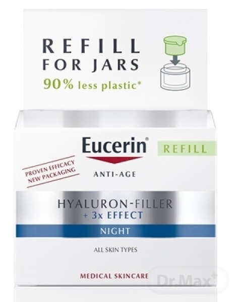 EUCERIN Hyaluron-filler + 3 x effect nočný krém náhradná náplň všetky typy pleti anti-age náhradná n 50 ml