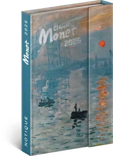 NOTIQUE Týždenný magnetický diár Claude Monet 2026, 11 x 16 cm (PGD-35567-Z)
