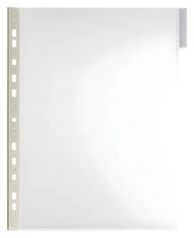 Durable Function Panel A4 transparentný / Prehľadové vrecko / PVC / biela pútka / 5 ks (560719)