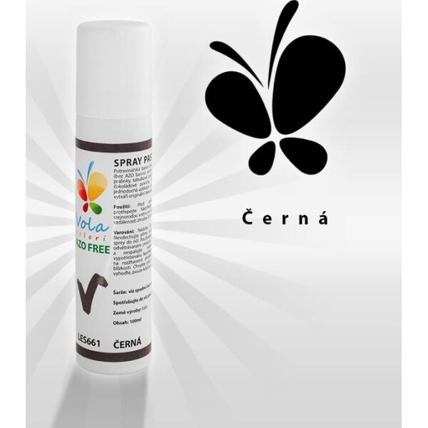 Farba v spreji pastelová na čokoládu AF (čierna) 100 ml - Vola colori - Vola colori