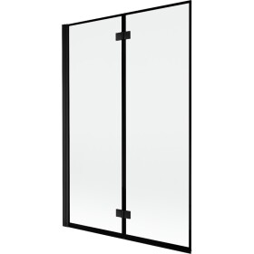 MEXEN - MIST vaňová zástena 120x150 cm 6mm 2-s, čierna, okraj, ľavá 8A9-120-002-70-70-L