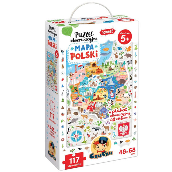 Mamido CzuCzu Pozorovacie puzzle Mapa Poľska 117 dielikov