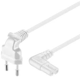 PremiumCord Kábel sieťový 230V k magnetofónu so zahnutými konektormi 3m biela (kpspm3-90w)