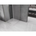 MEXEN/S - Velar L sprchovací kút, posuvné dvere 120 x 120, dekor, nikel kartáčovaný 871-120-120-33-97