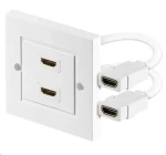 MicroConnect nástenná zásuvka 2x HDMI (F) - 2x HDMI (F) biela (HDMWALL2)