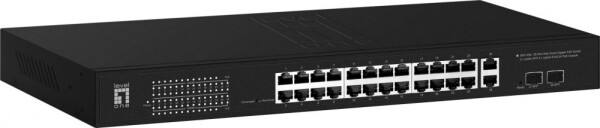 LevelOne LevelOne Switch 24x GE GEP-2841 2xGSFP 19" 370W 24xPoE+