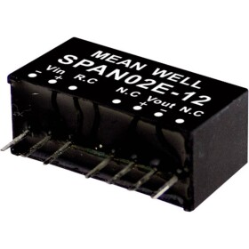 MEAN WELL SPAN02E-12 DC / DC menič napätia, modul 167 mA 2 W Počet výstupov: 1 x; SPAN02E-12
