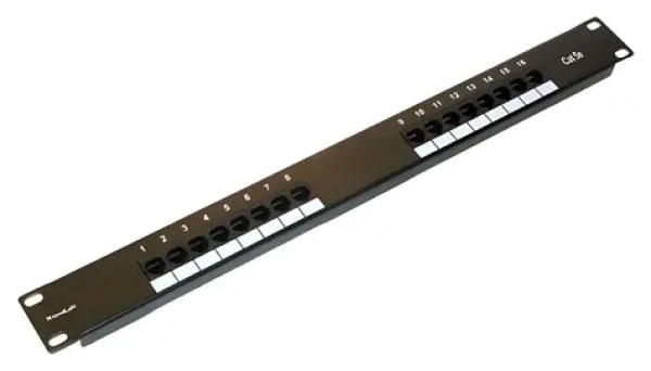 Xtendlan 19" čierny / Patch panel / 16 portov / RJ-45 / Cat5E / 1U (XL-PP19-16C5UD)