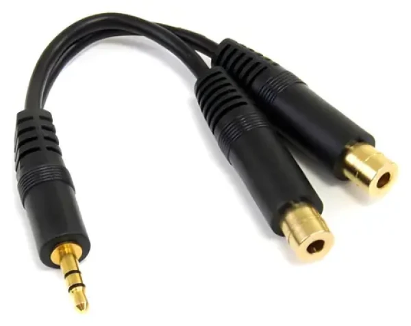 StarTech Audio splitter kábel 3,5 mm / Audio kábel / Jack 3,5 mm (M) - 2x Jack 3,5 mm (F) / pozlátené konektory (MUY1MFF)