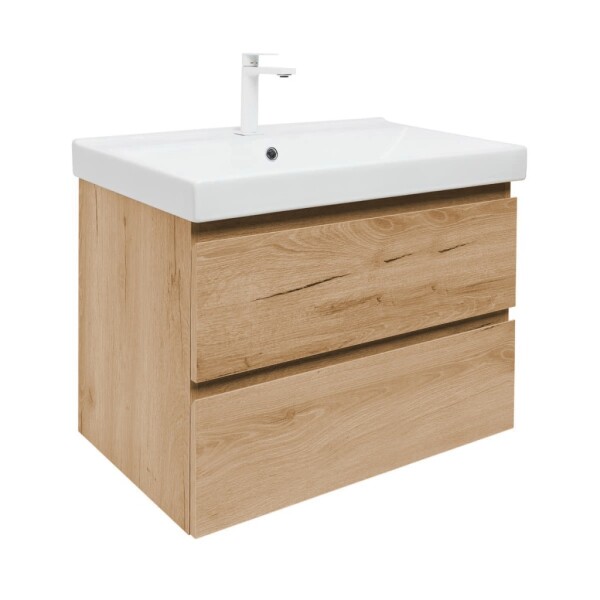 Kúpeľňová skrinka 2 zásuvková s umývadlom SAT B-Way 59x50x45 cm dub mat BWAY260OAKU1BBI BWAY260OAKU1BBI