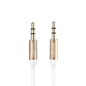 USAMS YP-01 biela / Audio kábel / Jack 3,5 mm - Jack 3,5 mm / prepojovací / 1 m (YP102)