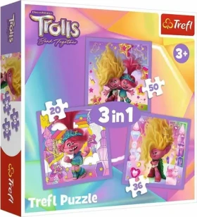 Trefl - Puzzle - Trollovia 3: Zoznámte sa s Trolliky 3v1