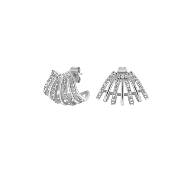 Rosefield Oslnivé oceľové náušnice s kryštálmi Swarovski JECCS-J1030