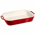 Staub 40511-148-0 Obdĺžnikový keramický pekáč červená / 34x24cm / 4.5l / 2.4kg (40511-148-0)