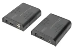 Digitus HDMI KVM IP Extender Set čierna / HDMI extender / KVM / Cat5e / 120 m / Full HD 60Hz (DS-55529)