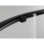 MEXEN/S - Exo štvrťkruhový asymetrický posuvný sprchovací kút 100 x 80, transparent, čierna 8131-100-080-70-00