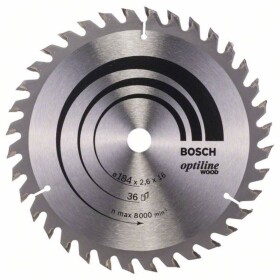 Bosch Accessories Optiline Wood 2608640818 tvrdokovový pílový kotúč 184 x 16 x 2.6 mm Počet zubov (na palec): 36 1 ks; 2608640818