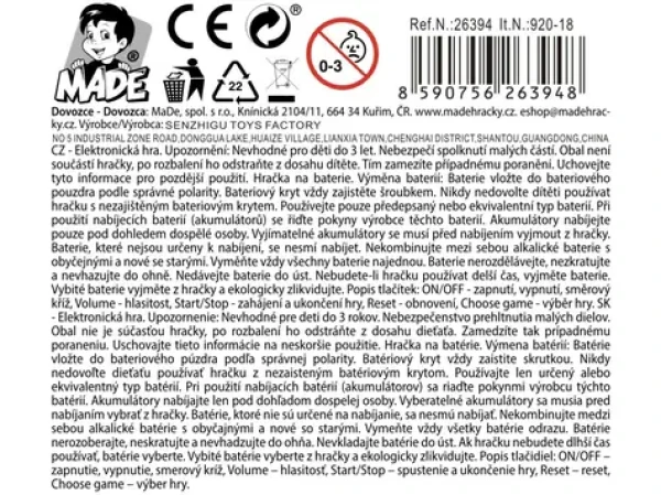 MADE Elektronická hra na batérie