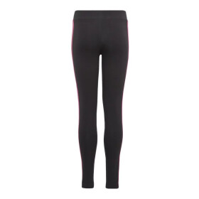 Dámske legíny s 3 prúžkami Jr IC3627 Black with Pink - Adidas 164 černá s růžovou