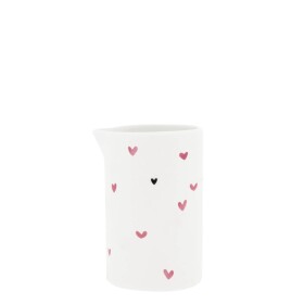 Bastion Collections Keramický džbánik White / Pink Heart 250 ml
