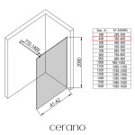 CERANO - Sprchová zástena Walk-in Onyx Round Ľ/P - 8 mm - guľatá vzpera - chróm, transparentné sklo - 40x200 CER-DY101-60-201