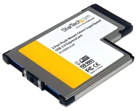 StarTech ExpressCard adaptér USB 3.0 čierna / Adaptér / 2x USB 3.2 Gen 1 Type-A (ECUSB3S254F)
