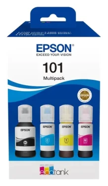 Epson 101 EcoTank / Atramentové fľaštičky / Multipack 4X 127 ml / CMYK (C13T03V64A)