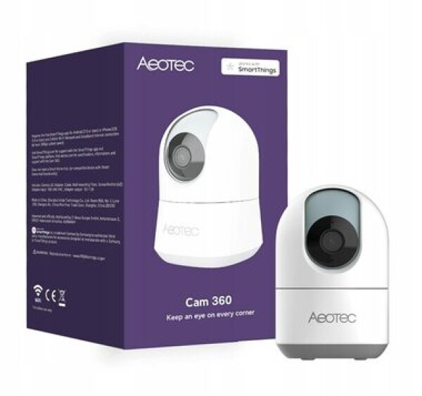 Aeotec Cam 360 / Vnútorná IP kamera / 1920 x 1080 / WiFi / nočné videnie (GP-AEOCAMEU)