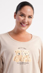 Dámske dlhé pyžamo Bears béžová 2XL
