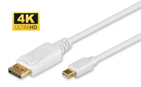 MicroConnect kábel Mini DisplayPort (M) - DisplayPort (M) 2m biela / 4K (DP-MMG-180M)