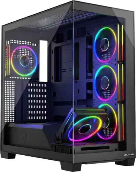 Modecom Volcano Stellar 5F ARGB čierna / Počítačová skriňa / ATX / E-ATX