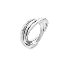 Hot Diamonds Trojitý strieborný prsteň s pravým diamantom Trio DR296 58 mm
