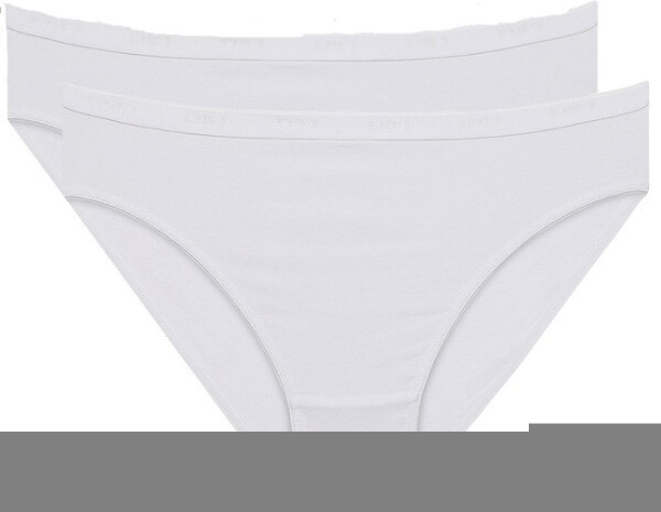 Dámske bavlnené nohavičky 2 ks DIM COTTON BIO MINISLIP 2x - DIM - biela M