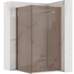 REA/S - Sprchová kabína Hugo 90x80 Copper Brush KPL-K6965