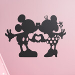 Veselá Stena Samolepka Mickey a Minnie čierna