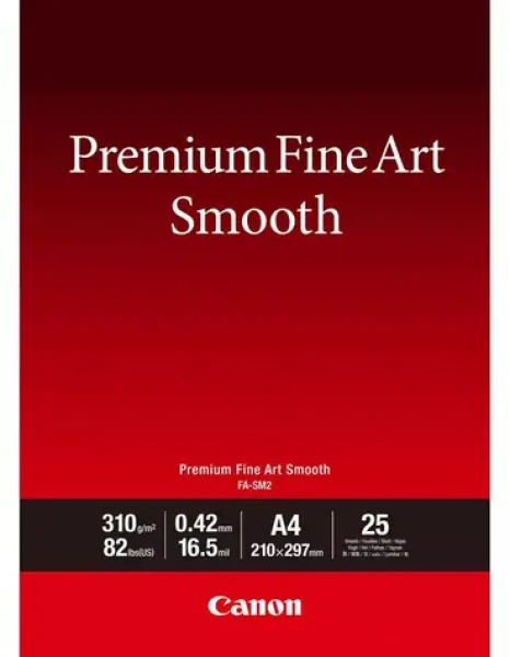 Canon FA-SM2 Premium Fine Art Smooth biely / Fotopapier / matný / A4 / 310 g/m2 / 25 ks (1711C011)