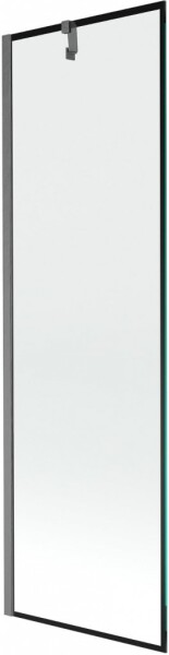 MEXEN/S - Next vaňová zástena FIX 60 x 150, čierna vzor, grafit kartáčovaná 895-060-000-00-70-66